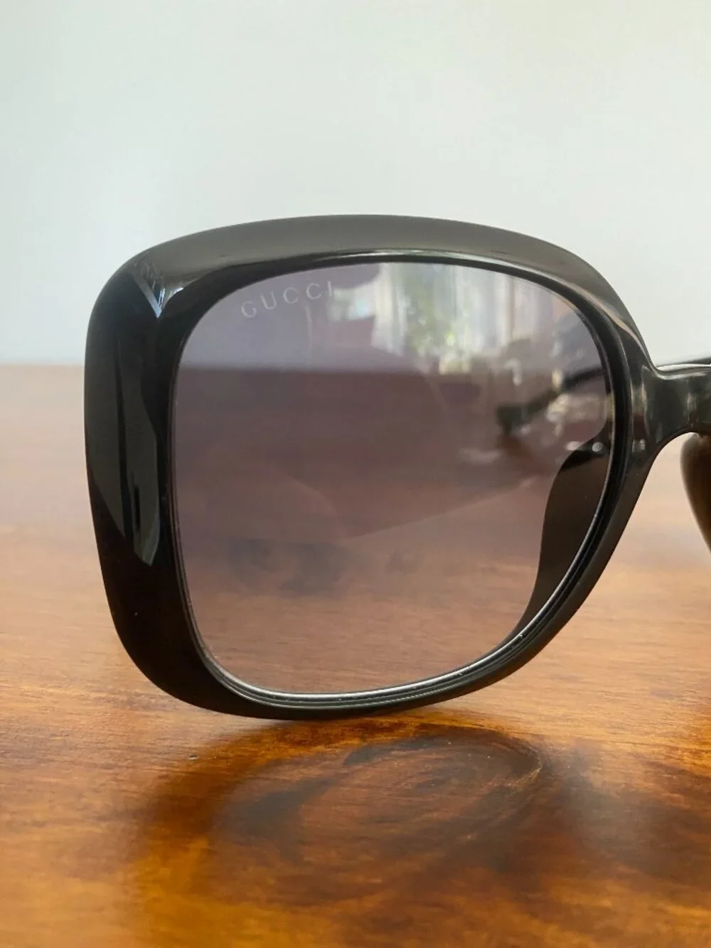 Gucci Black Large Square Frame Sunglasses